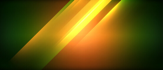 Neon dynamic diagonal light rays background. Techno digital geometric concept design for wallpaper, banner, presentation, background