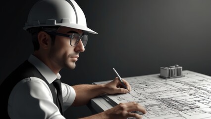 Engineer Character, Cute 3D Machine Engineer Character Clipart, 3D Animation Cartoon Style