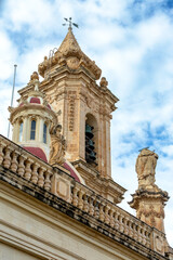 Majestic Zabbar Parish Church in Malta, a symbol of faith and heritage, standing tall against the...