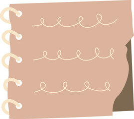 Aesthetic Paper Note Element