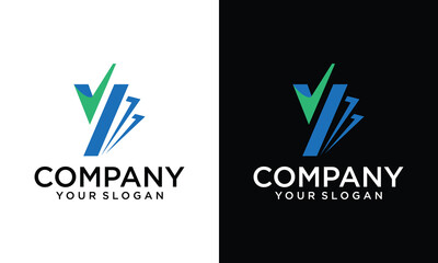 Creative a letter Y mark document paper logo design concept vector template