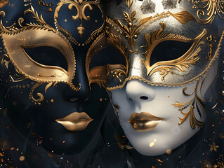 Stylish Black and Gold Halloween Party Photography Collection