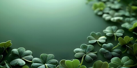 St Patricks Day wallpaper featuring green tones and festive celebrations. Concept St Patricks Day, Wallpaper, Green Tones, Festive Celebrations