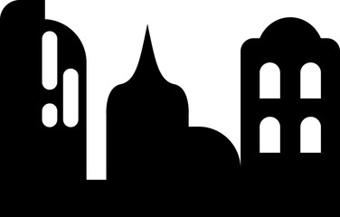 City Building Silhouette Vector