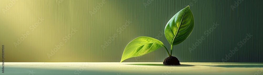 Aufkleber a humanoid bean sprout with distinctive facial features breaks through the skin in a minimalist stud