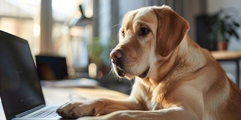 Genetically Engineered Hyperintelligent Dogs Establish Telepathic Communication with Humans, Cultivating New Understanding. Concept Science Fiction, Genetic Engineering, Hyperintelligent Dogs