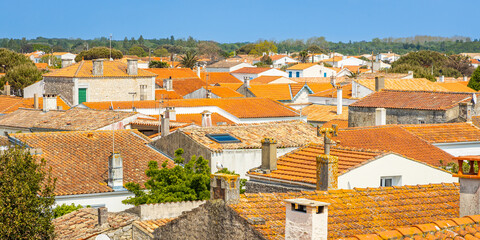 Rooftops of the village of La Cotinière in Saint-Pierre-d'Oléron, France