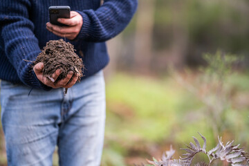 climate change effects soil, studying soil health and life, in national park forests and in agriculture in australia