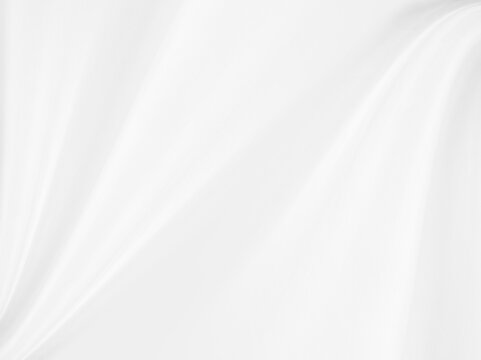 Curtain white wave and soft shadow and blur. frabic shapes curve designs. abstract backround on isolated. 