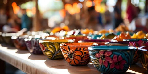 Local market showcases communitymade crafts and goods fostering support and collaboration. Concept Local Market, Community Crafts, Artisan Goods, Support Local Business, Collaboration