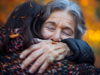 Compassionate Gestures: Heartfelt Embrace Photos