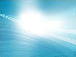 デジタル風のウェーブ抽象背景_ライトブルー