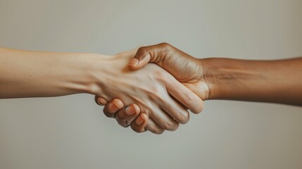 Professional Businessmen Shaking Hands in Agreement on White Background - Close-Up of Corporate Handshake, Trust and Partnership