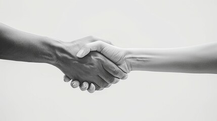 Professional Businessmen Shaking Hands in Agreement on White Background - Close-Up of Corporate Handshake, Trust and Partnership