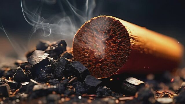 illustration of a burning cigarette