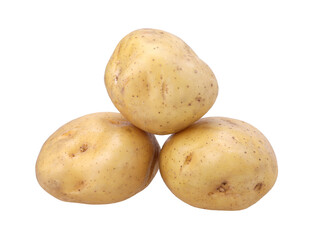 pile of young potatoes isolated, transparent PNG, PNG format, cut out