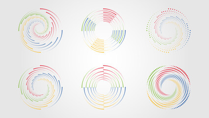 Circles of rounded spirals