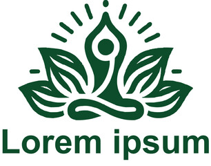 Fototapeta premium vector yoga logo design 