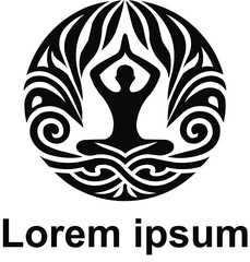 vector yoga logo design 