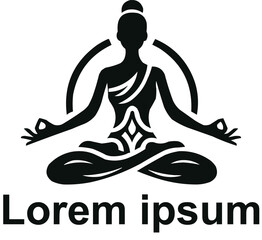 vector yoga logo design 