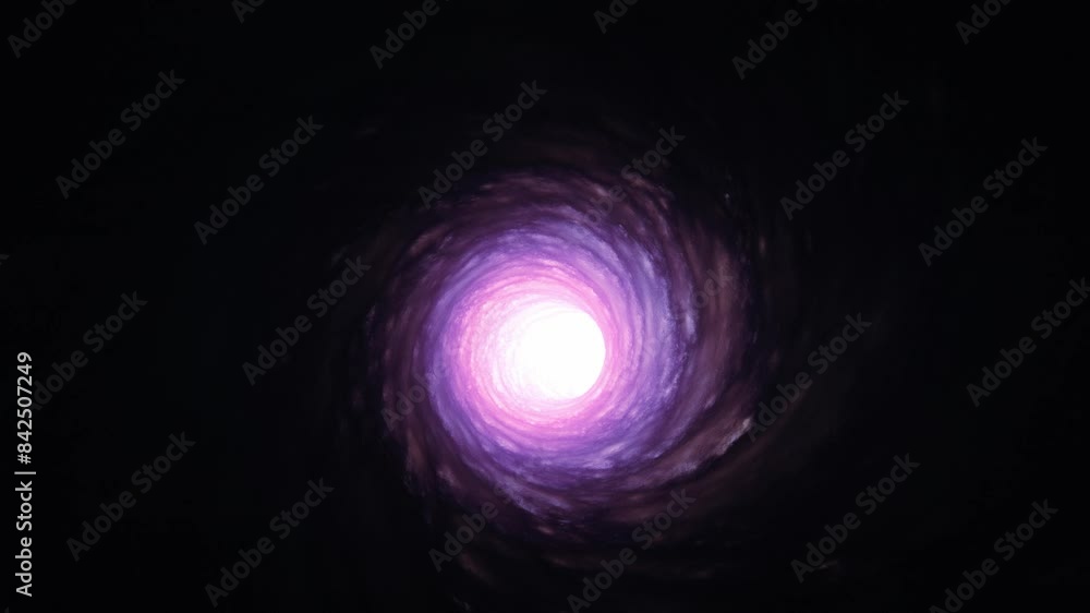 Wall mural interstellar wormhole travel - loop animation