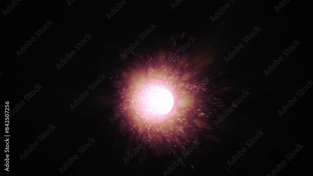 Poster travel through a wormhole loop animation