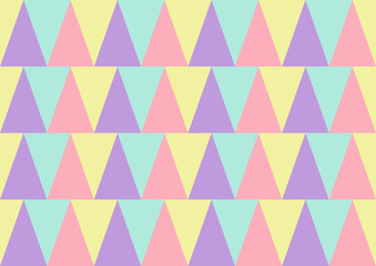Abstract seamless gorgeous geometric fabric textile, Colorful pastel triangle pattern background. Design for backdrop, rug, wallpaper, clothing, wrap, banner,tile, embroidery decor-Vector illustration