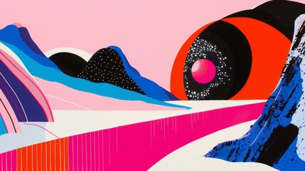 Illustration featuring an interdimensional wormhole