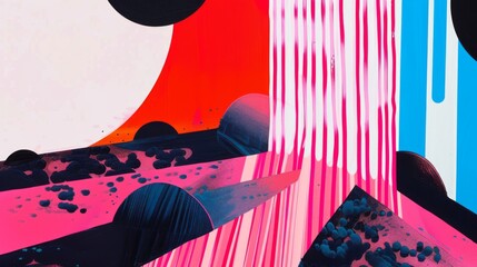 Illustration featuring a neon vapor trail