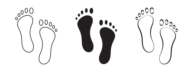 baby feet glyph icon