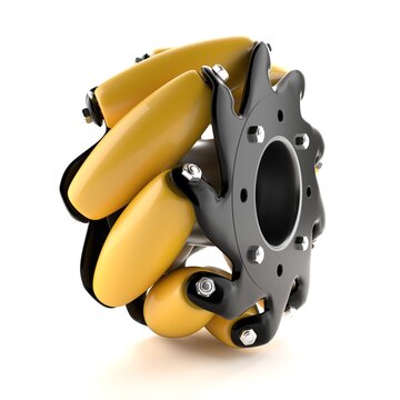 Mecanum wheel 3D illustration