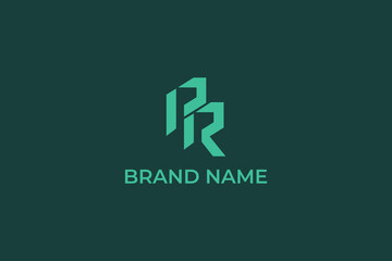 initial letter R company logo, letter RR corporate logo, letter PR business logo, logomark