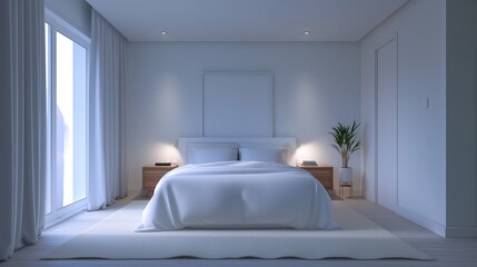 A Modern Cozy Bedroom With Aesthetically Pleasing Furnishings.