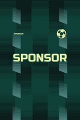 Geometric pattern jersey soccer with green colours vector