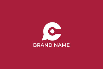 Obraz premium letter C tech company logo, letter C and chat icon logo, letter C and help logo, letter C logo, logomark