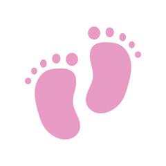 Baby footprint vector feet icon