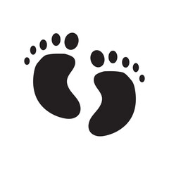 baby feet glyph icon