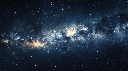 Obraz premium A stunning view of the Milky Way galaxy, showcasing an array of stars and cosmic dust in the vast expanse of outer space.