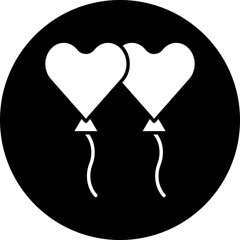 Vector Design Heart Ballons Icon Style