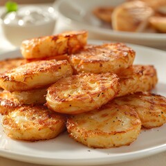 Fried potato slices