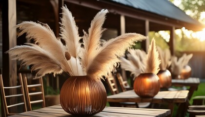 Rustic Decor Inspiration with Dried Pampas Grass