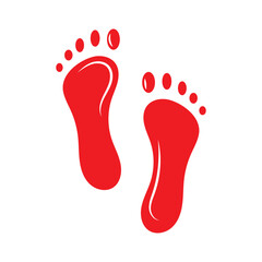 Baby footprint vector feet icon