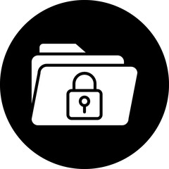 Vector Design Folder Locked Icon Style