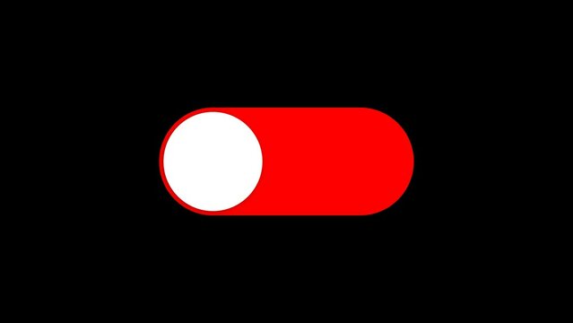 Switch on and off animation on transparent background