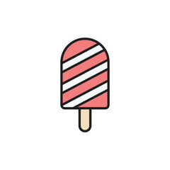Ice Pop icon design with white background stock illustration