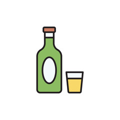 Beer icon design with white background stock illustration