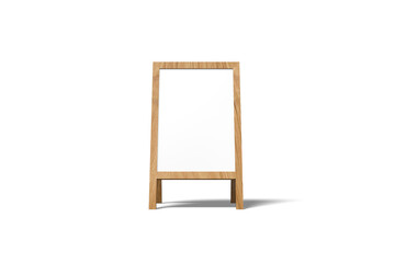 Front View of Wooden Stand Mockup