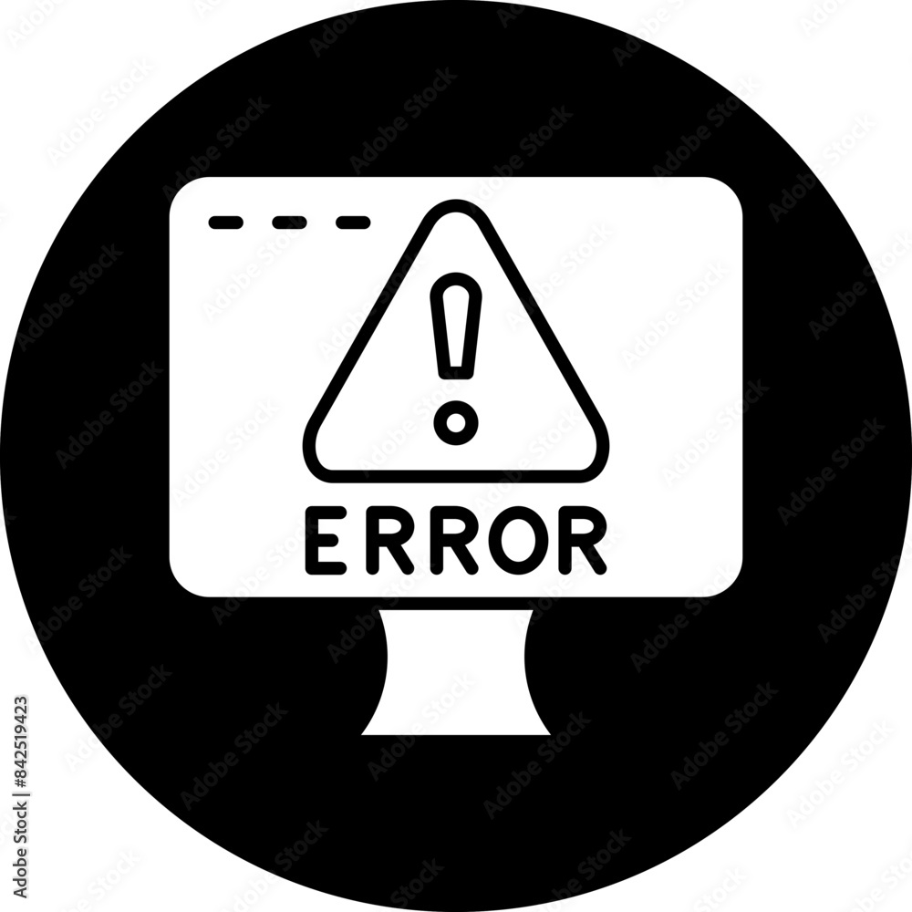 Poster vector design error icon style