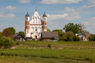 Church of the defensive type of the Nativity of the Blessed Virgin Mary in the village of Murovanka, Belarus