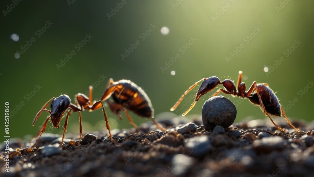 Poster Daily Routines and Responsibilities of Worker Ants in Colony Maintenance